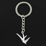 HXYKLM Llavero 26x25mm Volador Golondrina p&aacute;jaro Colgantes DIY Hombres Coche...