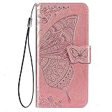 MOJIA Funda para Oukitel C33, Billetera con Tapa de Mariposa Carcasa con Ranuras...